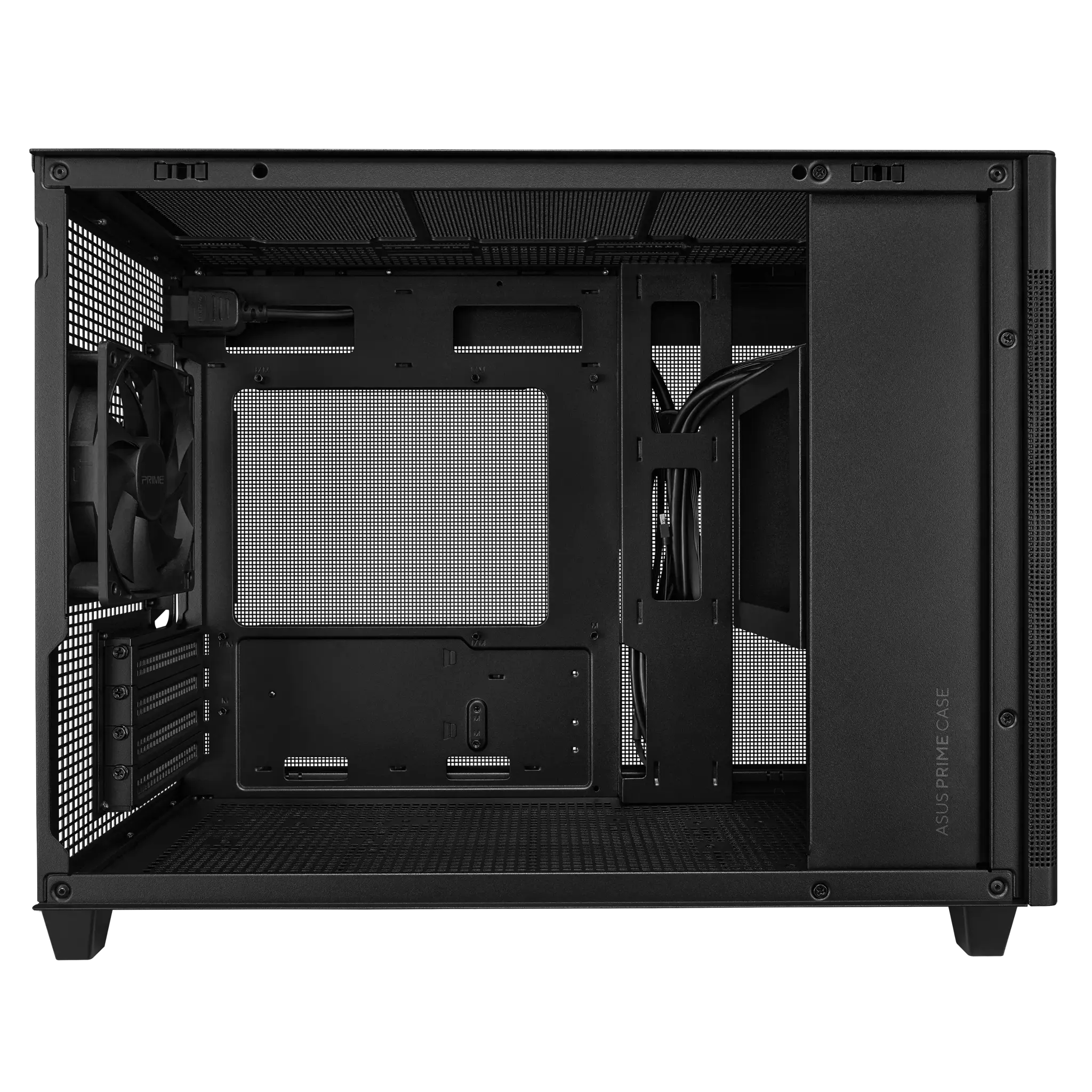 ASUS AP201 PRIME CASE TG, Mini Tower, PC, juoda, micro ATX, Mini-ITX, 17 cm, 33,8 cm