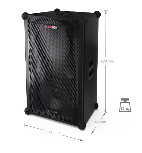 "Sharp SumoBox CP-LS200" didelio našumo nešiojamasis garsiakalbis