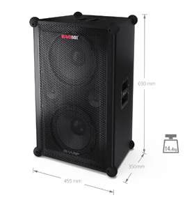 "Sharp SumoBox CP-LS200" didelio našumo nešiojamasis garsiakalbis