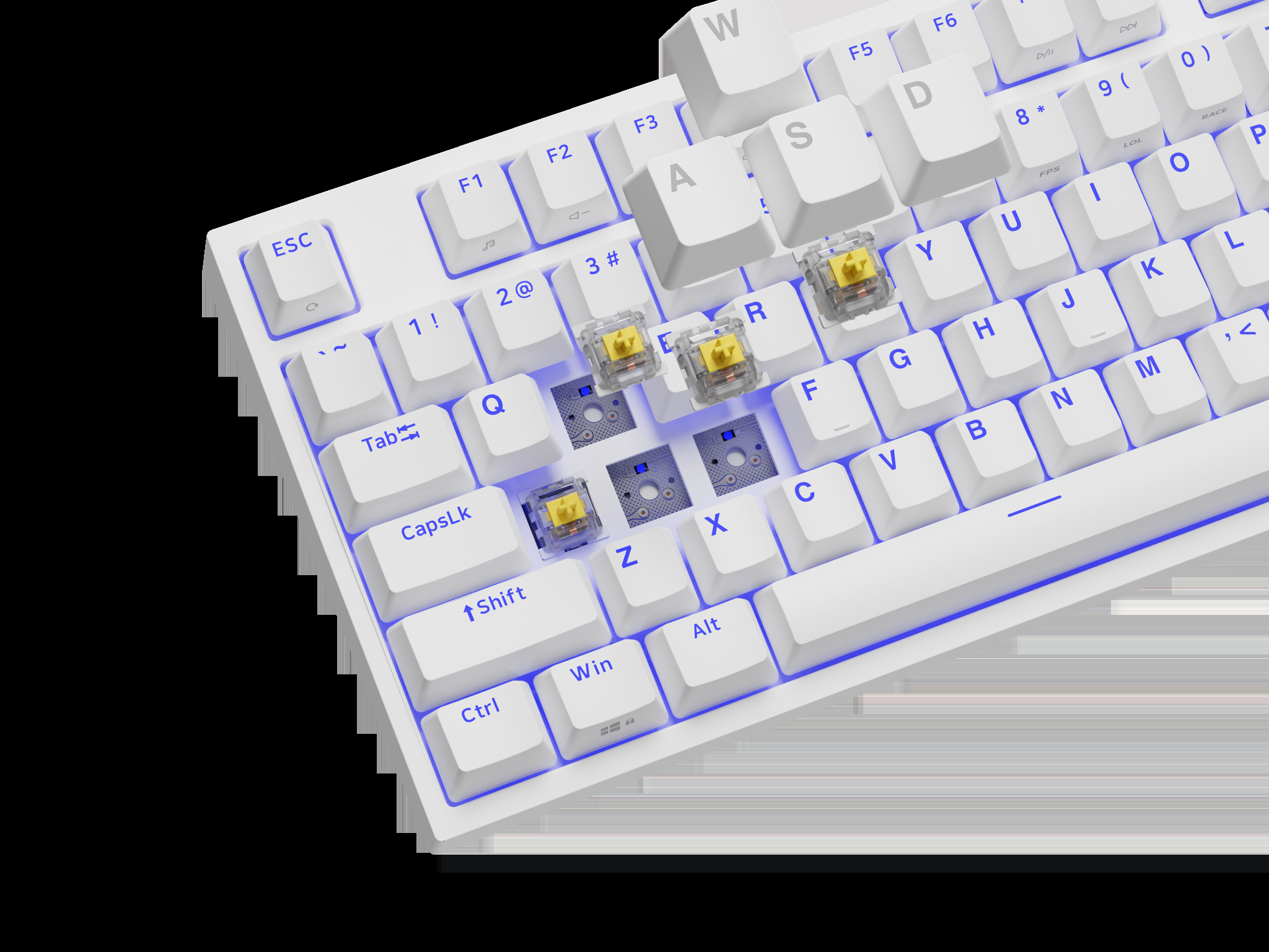 "Genesis" mechaninė žaidimų klaviatūra THOR 404 TKL RGB mechaninė žaidimų klaviatūra Laidinė JAV Gateron Yellow Pro USB Type-A 1005 g