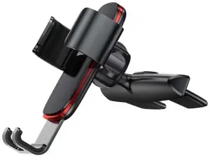 "Baseus Metal Age Gravity Car Mount" metalinis gravitacinis laikiklis CD lizdui juodas (juodas)