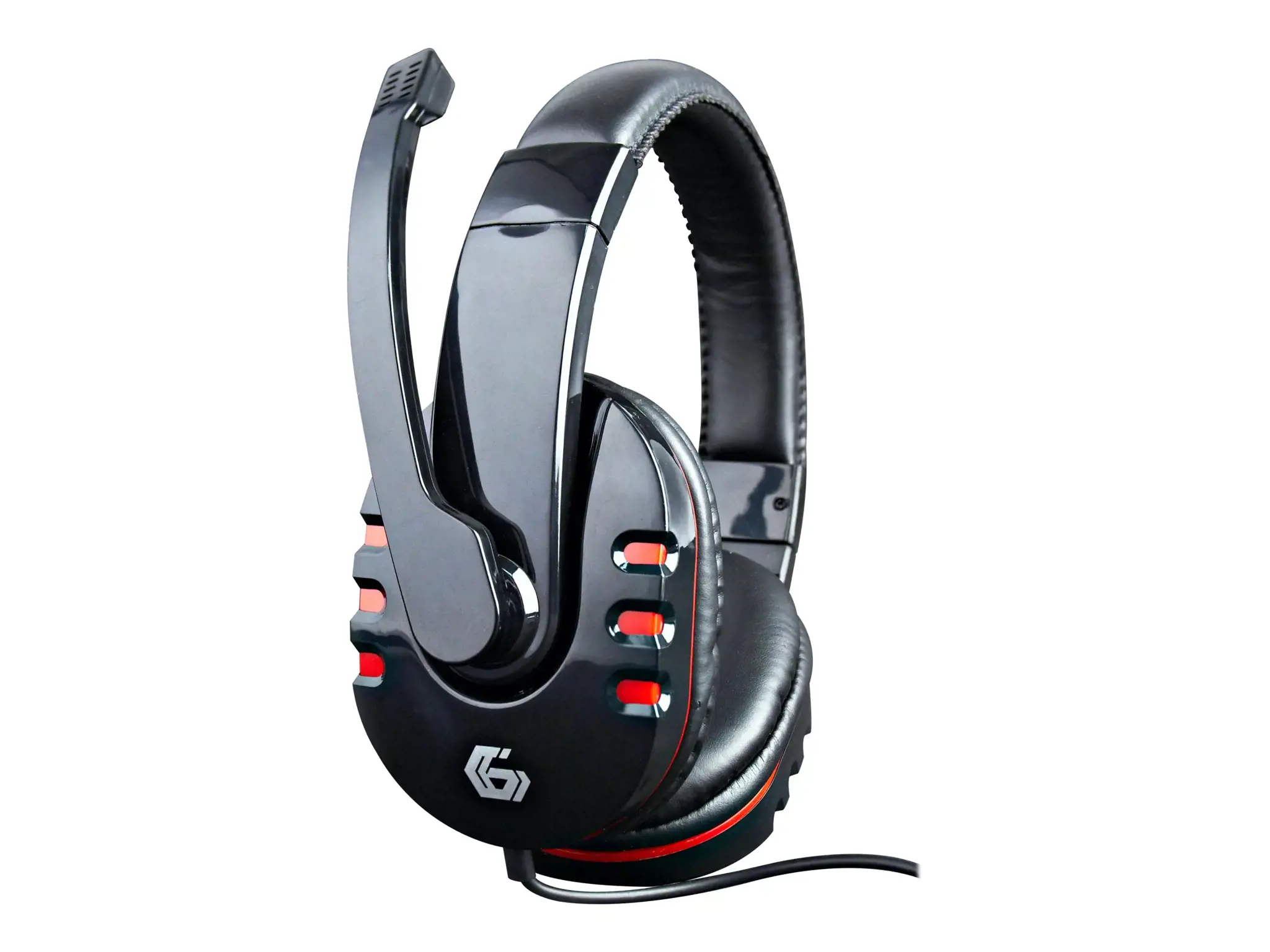 GEMBIRD GHS-402 Gembird žaidimų ausinės su garsumo reguliatoriumi, blizgios juodos spalvos