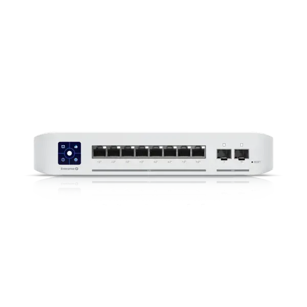UBIQUITI USW-ENTERPRISE-8-POE UNIFI SWITCH 8x 2.5GB/S RJ45 POE+ 2x 10GB/S SFP+ TOUCHSCREEN IŠ VISO 120W
