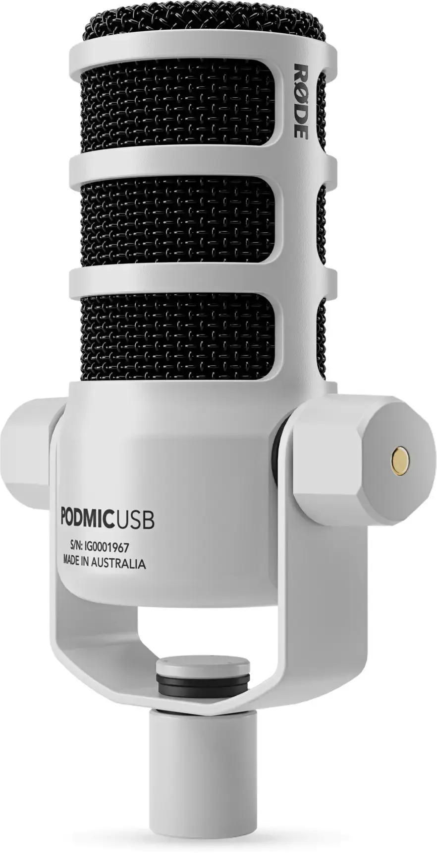 RØDE PodMic USB White - dynamic microphone for podcasting
