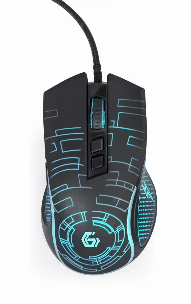 GEMBIRD MUSG-RGB-01 USB LED žaidimų pelė juoda