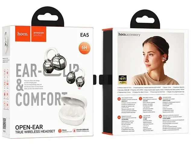 Hoco EA5 DUKE III Headset Wireless Open-Ear Connectivity/Music Bluetooth White