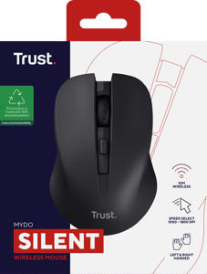 "Trust Mydo", dvipusis, optinis, RF belaidis, 1800 DPI, juodas