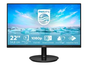 Monitorius Philips V Line 221V8A/00, 54.6 cm (21.5"), 1920 x 1080 pixels, Full HD, LED, 4 ms, Black