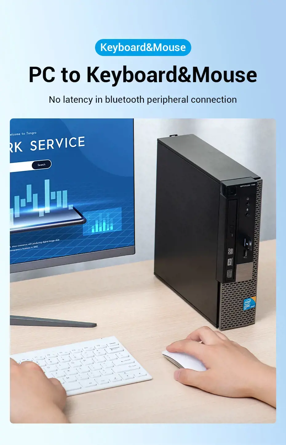 "Vention" USB Bluetooth5.0 adapteris baltas, laidinis, USB, "Bluetooth", baltas