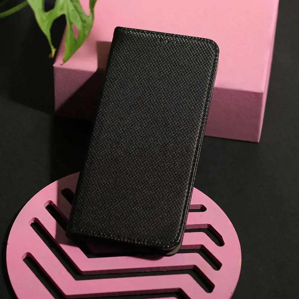 Išmanusis magnetinis dėklas "Samsung Galaxy A71", juodos spalvos