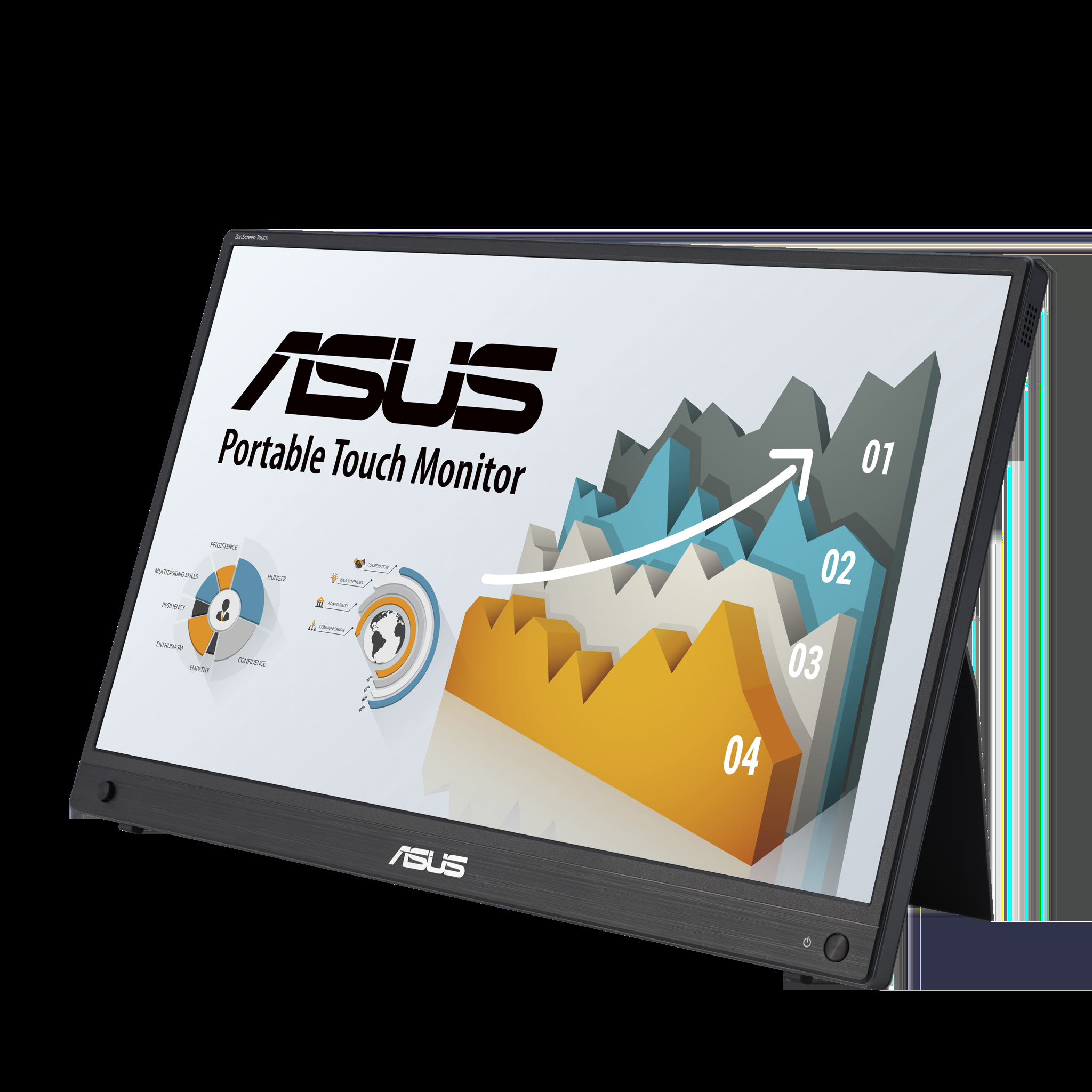 ASUS ZenScreen MB16AHT, 39,6 cm (15,6"), 1920 x 1080 taškų, "Full HD", 5 ms, juodas