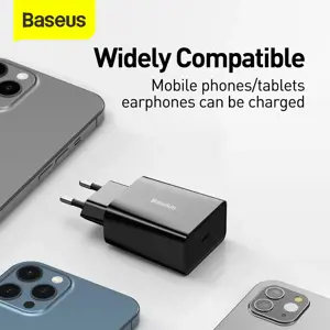 Baseus CCFS-SN01 kelioninis įkroviklis USB-C | 20W | 3A melyna