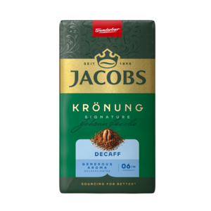 Kava JACOBS KRONUNG Entkoffeiniert, malta, be kofeino, 250 g