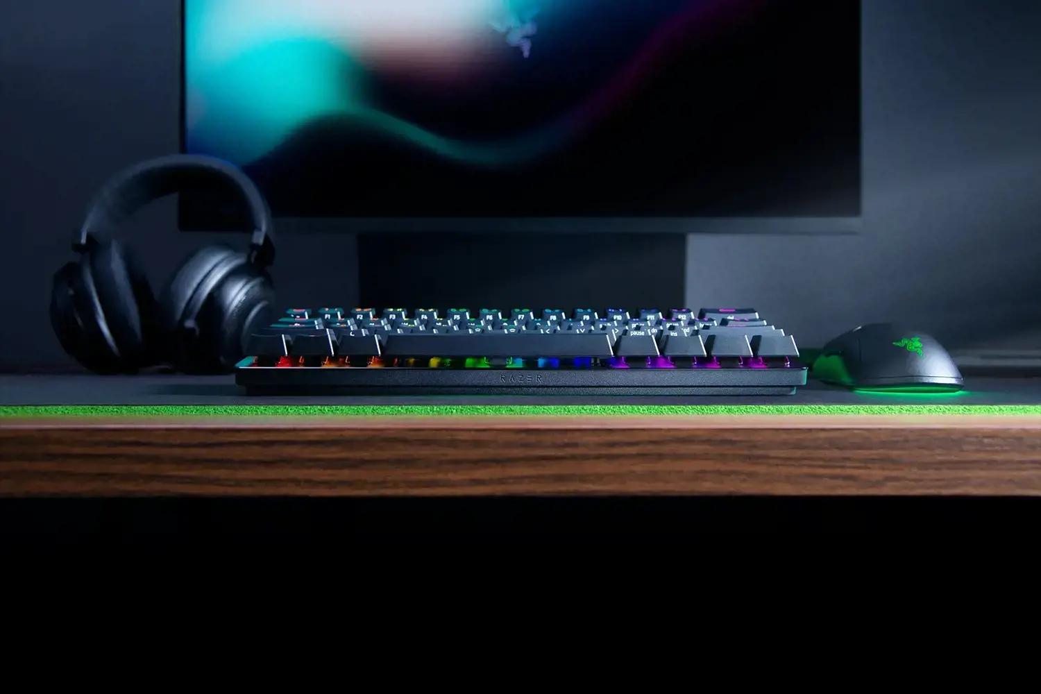 "Razer Huntsman Mini 60%", žaidimų klaviatūra, optinė-mechaninė, šiaurietiška, juoda, laidinė