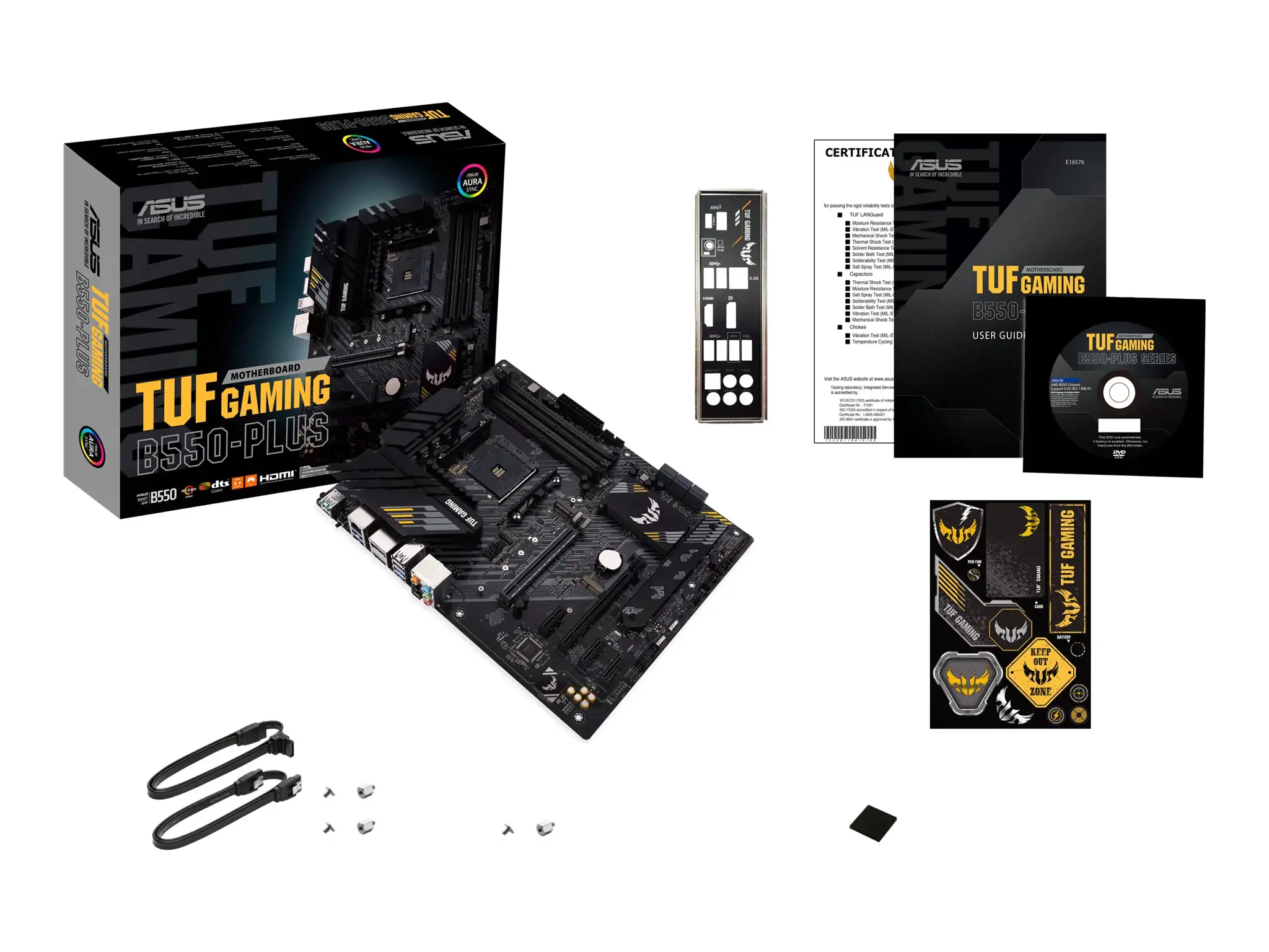 ASUS TUF Gaming B550-PLUS, AMD, "Socket AM4", 3 kartos "AMD Ryzen™ 3", 3 kartos "AMD Ryzen 5", 3 kartos "AMD Ryzen™ 7", 3 kartos..., "Socket AM4", DDR4-SDRAM, 128 GB