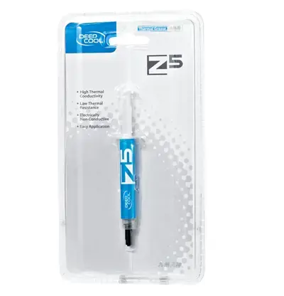 "DeepCool Z5", šiluminė pasta, 1,46 W/m-K, pilka, sidabrinė, 73cps, -50-300 °C, 3 g