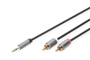 "Digitus" Stereofoninis 3,5 mm ir 2 RCA jungčių daliklis Y, M į M DB-510330-018-S 3,5 mm stereo, 2x…