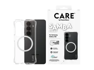 CARE by PanzerGlass Samba Case Transparent w. White Qi Samsung New Galaxy S26 | PanzerGlass