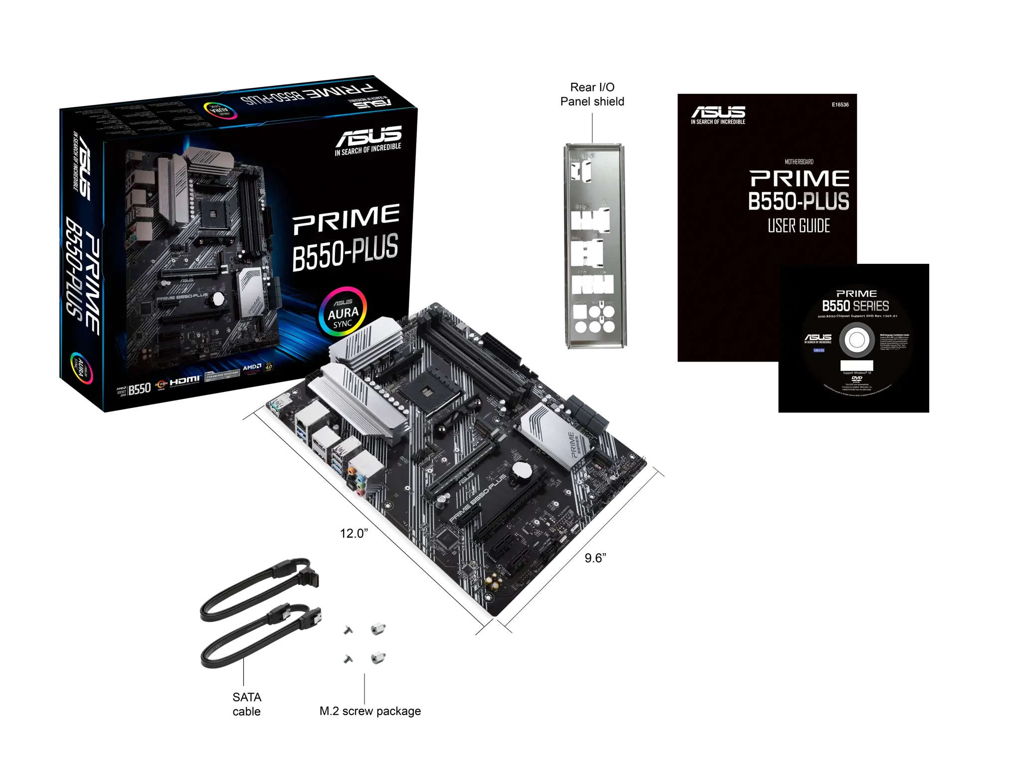 ASUS PRIME B550-PLUS, AMD, "Socket AM4", 3 kartos "AMD Ryzen™ 3", 3 kartos "AMD Ryzen 5", 3 kartos "AMD Ryzen™ 7", 3 kartos..., DDR4-SDRAM, 128 GB, DIMM