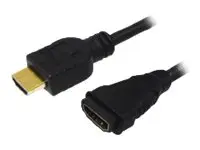 LOGILINK CH0056 LOGILINK - HDMI kabelis - HDMI 1.4 vyriškas / moteriškas, aukso spalvos, ilgis 2 m
