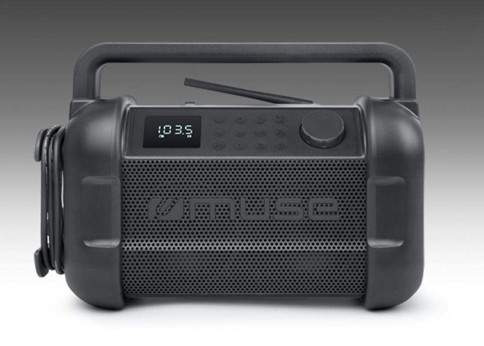 "Muse M-928 FB" radijo garsiakalbis darbo vietoje, juodas