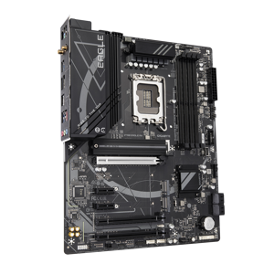 GIGABYTE Z790 EAGLE AX Motherboard - Supports Intel Core 14th Gen CPUs, 12+1+１Phases Digital VRM, up to 7600MHz DDR5 (OC), 3xPCIe 4.0 M.2, Wi-Fi 6E, 2.5GbE LAN, USB 3.2 Gen 2, Intel, LGA 1700, Intel® Celeron®, Intel® Core™ i3, Intel® Core™ i5, Intel® Core™ i7, Intel® Core™ i9,..., LGA 1700, 192 GB, DDR5-SDRAM