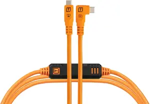 Tether Tools cable USB-C - USB-C TetherPro Optima 10G Right Angle 3m, orange (CUC10RTG2B-ORG)