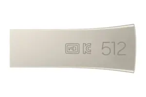 Samsung MUF-512BE, 512 GB, USB Type-A, 3.2 Gen 1 (3.1 Gen 1), 400 MB/s, Capless, Silver