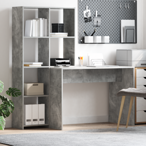 Stalas Betono pilka 138.5 x 55 x 143 cm Apdirbta mediena