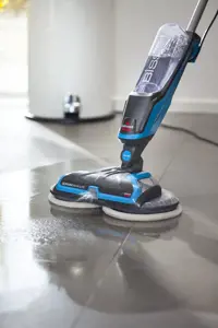 "Bissell Mop SpinWave" laidinis darbinis šluostukas, skalbimo funkcija, galia 105 W, mėlyna/titano spalva