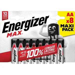 ENERGIZER ŠARMINĖS BATERIJOS MAX AA LR6, 8 VNT., EKOLOGIŠKA PAKUOTĖ
