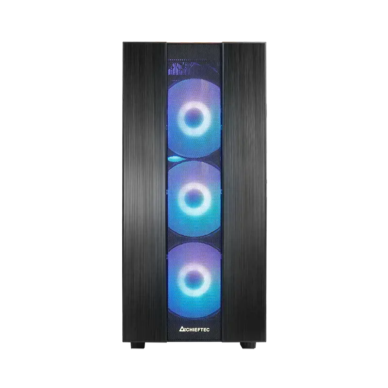 Chieftec HUNTER 2, Midi Tower, PC, Black, ATX, micro ATX, Micro-ITX, Metal, Tempered glass, Gaming