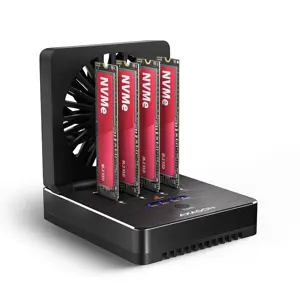 AXAGON ADSA-M2C44 USB4 docking station for 4x M.2 NVMe SSDs with disk cloning function without a PC
