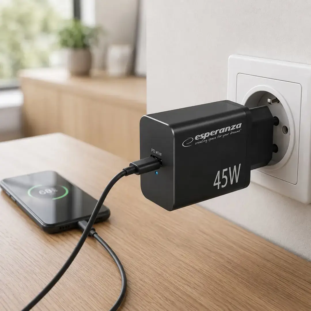 Esperanza EZC108K mains charger 45W Black