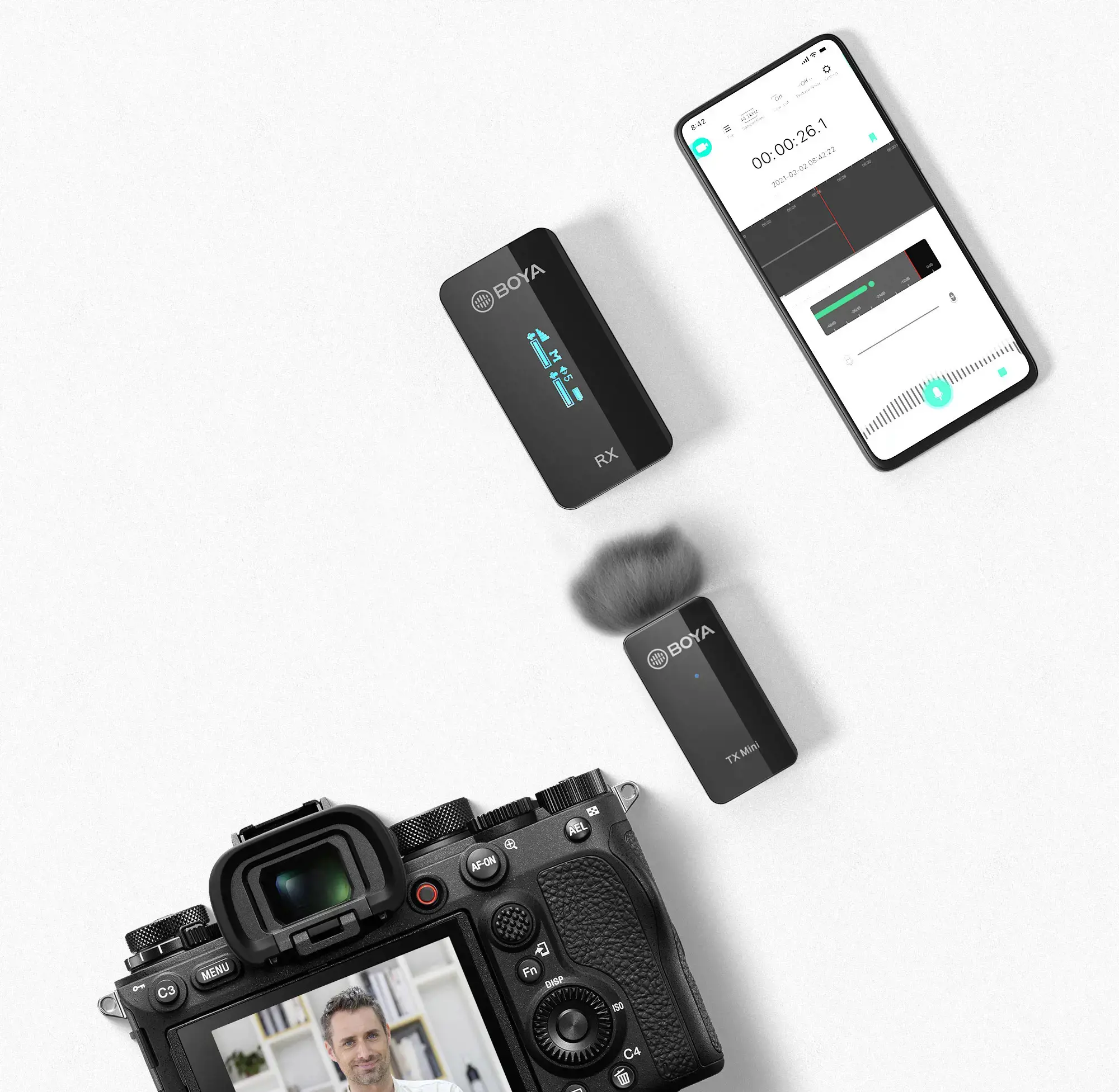 "Boya" belaidis mikrofonas BY-XM6-S1 Mini