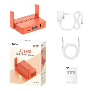 Cudy AC1200 wireless router Fast Ethernet Dual-band (2.4 GHz / 5 GHz) Orange