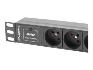 LANBERG PDU-03E-0200-BK Lanberg PDU 10 1U 16A, 3x 230v PL 2m Juoda