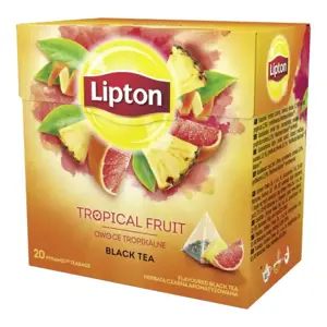Lipton black tea flavoured tropical fruit 20 bags