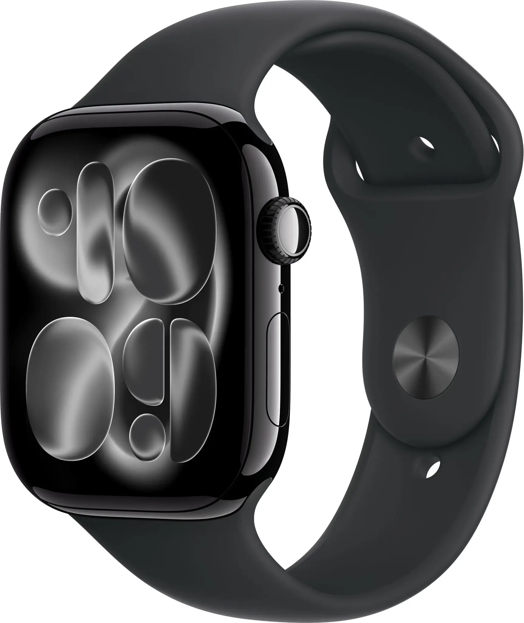 Apple Watch Series 11 GPS + Cellular 46mm Jet Black Aluminium Case with Black Sport Band - M/L | Smart watch | LTPO OLED Always-On Retina | Waterproof | Jet Black