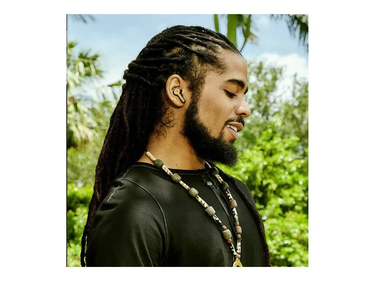 "Marley Rebel True Earbuds" Integruotas mikrofonas, į ausis, belaidės, signatūrinės juodos spalvos