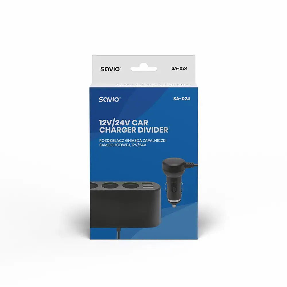 Savio 12/ 24V Car Charger Divider