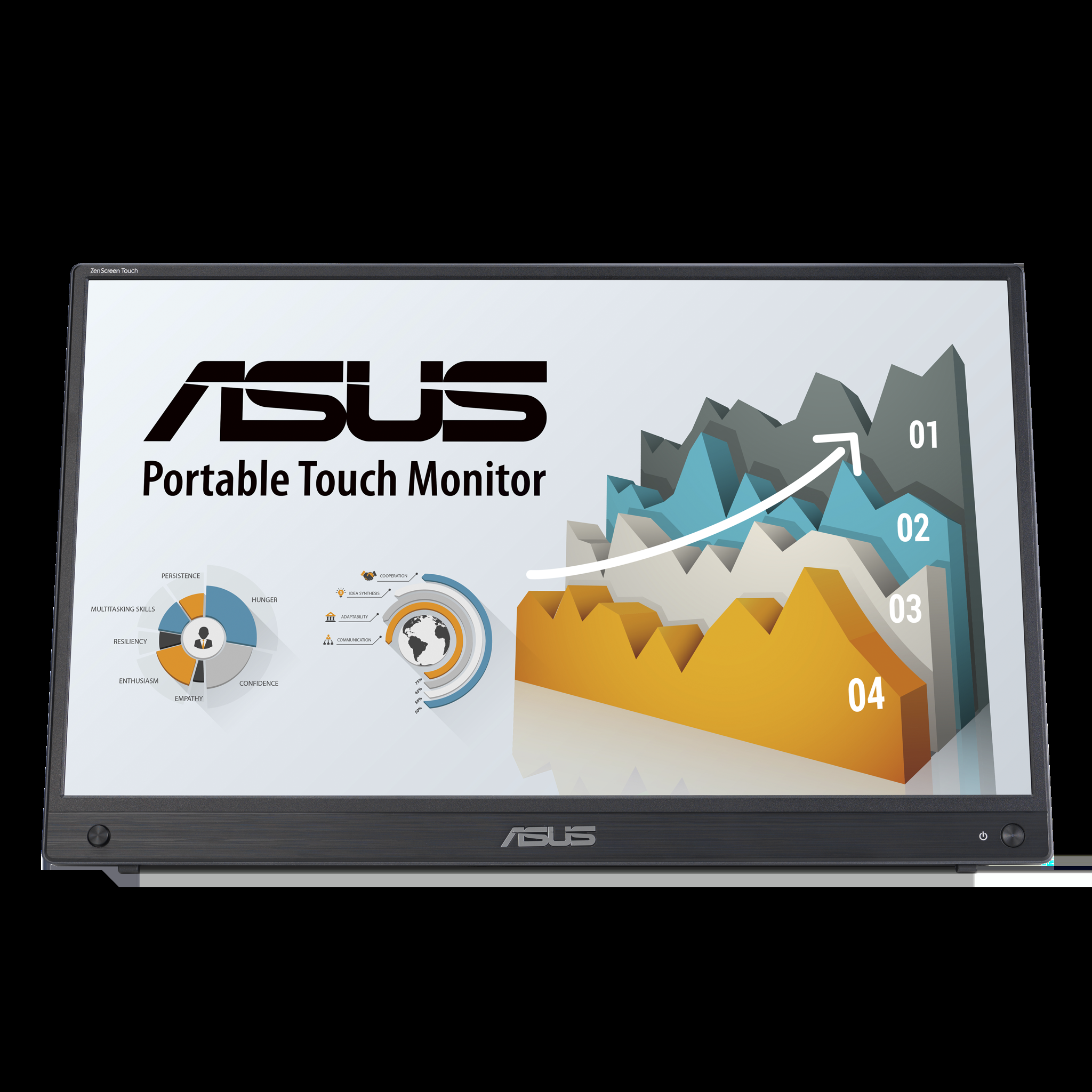 ASUS ZenScreen MB16AHT, 39,6 cm (15,6"), 1920 x 1080 taškų, "Full HD", 5 ms, juodas