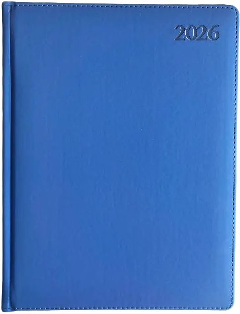 Kalendorius EXTRA SHINE, 2026, PU, A4, mėlyna (Baltic)