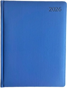 Kalendorius EXTRA SHINE, 2026, PU, A4, mėlyna (Baltic)