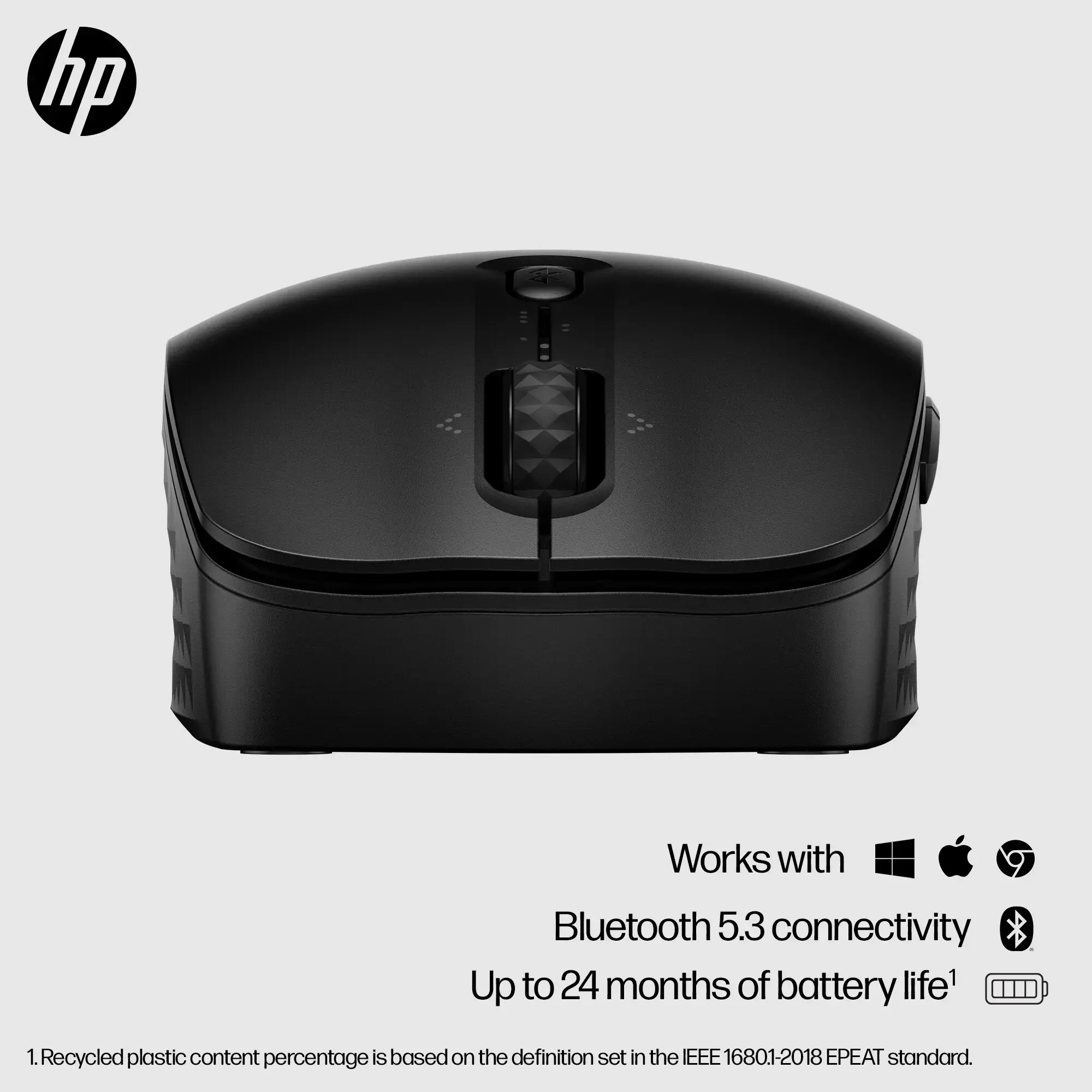 HP 425 programuojama "Bluetooth" pelė, 108,6 mm, 61,6 mm, 38 mm, 89 g, 108 mm, 46 mm