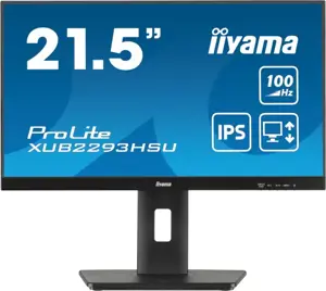 iiyama ProLite XUB2293HSU-B7 Monitorius 21.5'' IPS FHD 1920x1080, 1 ms, 300 cd/m2, 100 Hz, Juoda