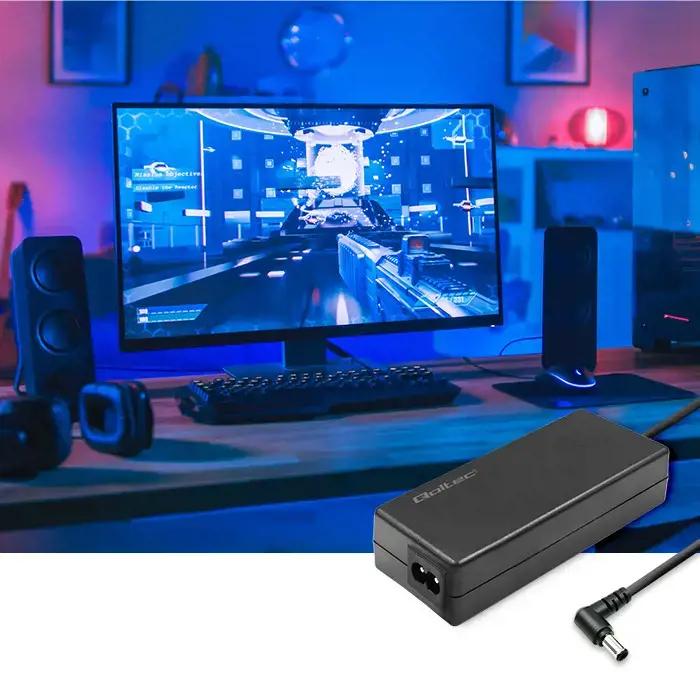 QOLTEC 52400 "Samsung" monitoriaus maitinimo adapteris 30 W / 14 V / 2,1 A / 6,5x4,4 kontakto / maitinimo kabelis