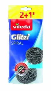 VILEDA plieninis šveitiklis Glitzi Spiral INOX 2+1