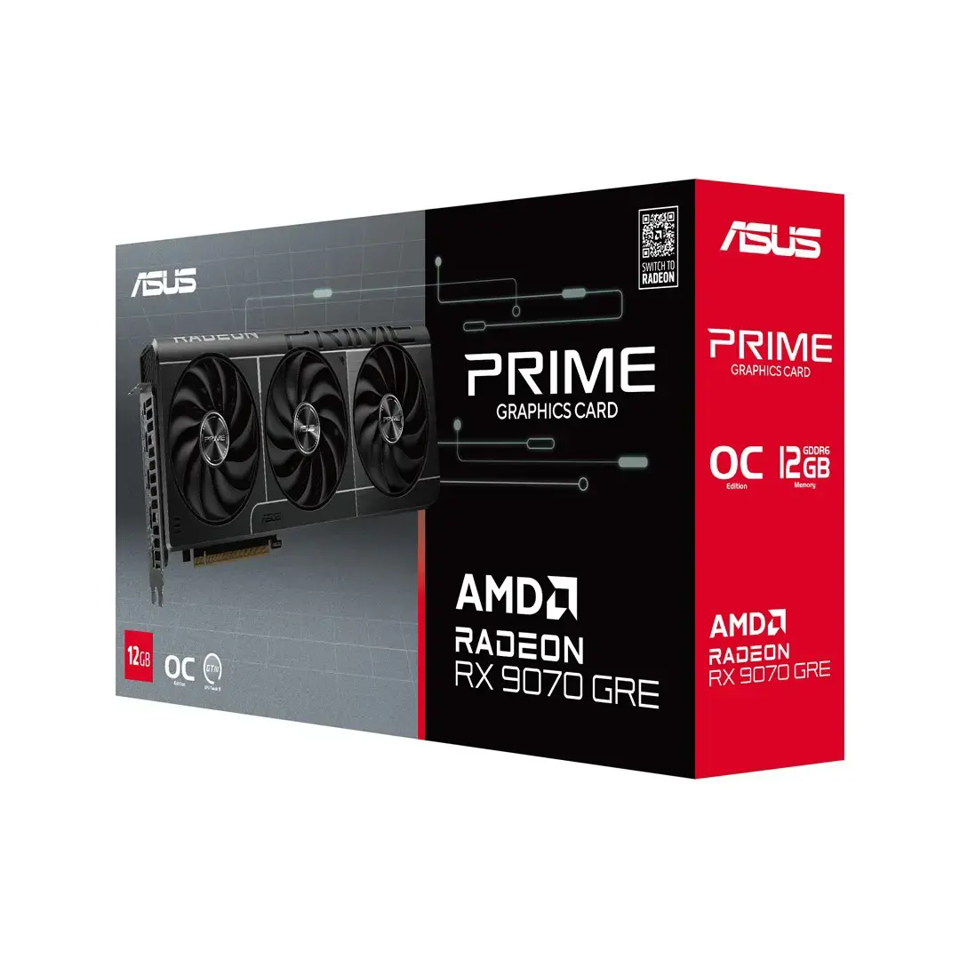 Vaizdo plokštė ASUS Radeon RX 9070 GRE 12 GB, GDDR6, 90YV0PP0-M0NA00