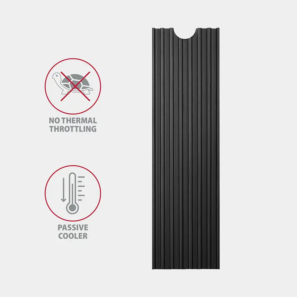 "AXAGON CLR-M2L3" pasyvusis - M.2 SSD, 80 mm SSD, ALU korpusas, silikoninės šiluminės pagalvėlės, aukštis 3 mm